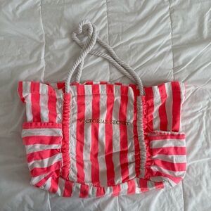 Victoria's Secret Pink and White Tote Bag